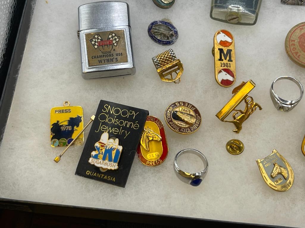 ASSORTEMENT OF MEN'S JEWELRY, WATCH FOBS, GOLD FLAKES, AND OTHER MEN'S JEWELRY - 2