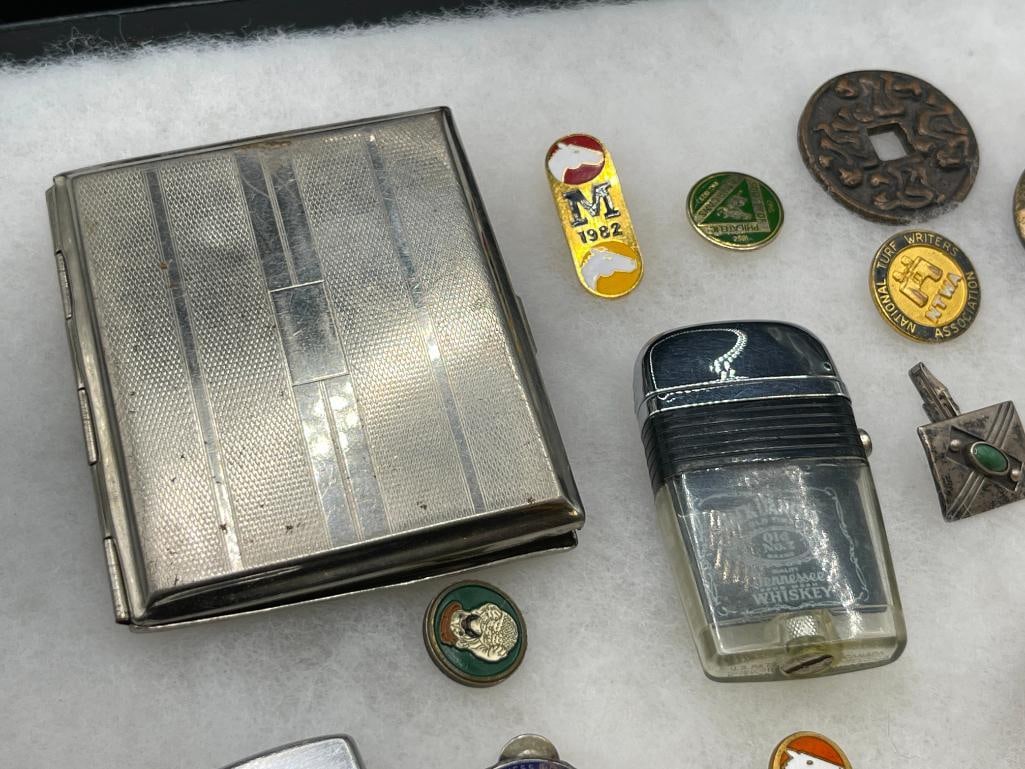 ASSORTEMENT OF MEN'S JEWELRY, WATCH FOBS, GOLD FLAKES, AND OTHER MEN'S JEWELRY - 4