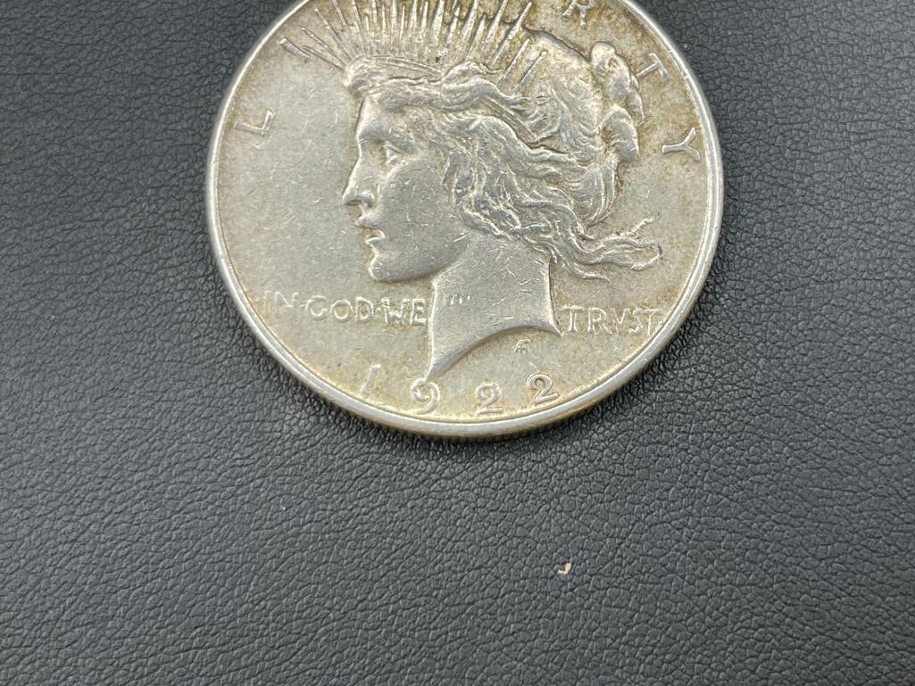 1922 U.S. PEACE SILVER DOLLAR - 3