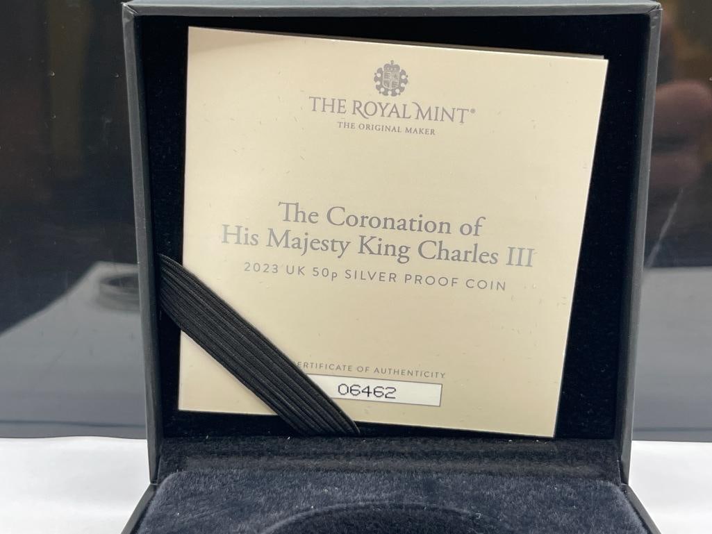 2023 THE CORONATION OF HIS MAJESTY KING CHARLES III STERLING SILVER 50 PENCE PROOF COIN - 5