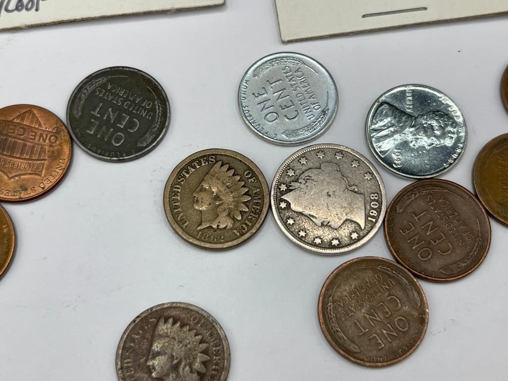 MISC COLLECTIBLE U.S. COINS INCLUDING HALF DOLLARS, BU NICKLES, WHEAT CENTS, AND MORE - 3