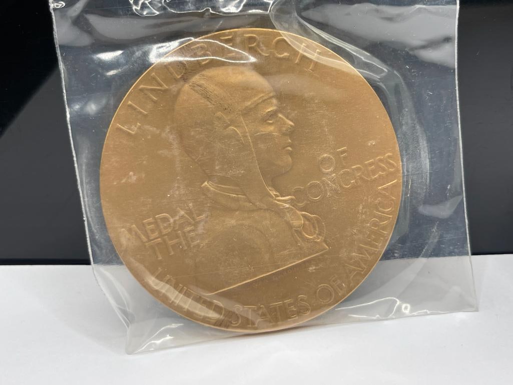 CHARLES LINDBERGH COMMEMORATIVE U.S. BRONZE MEDAL OF THE CONGRESS - 2