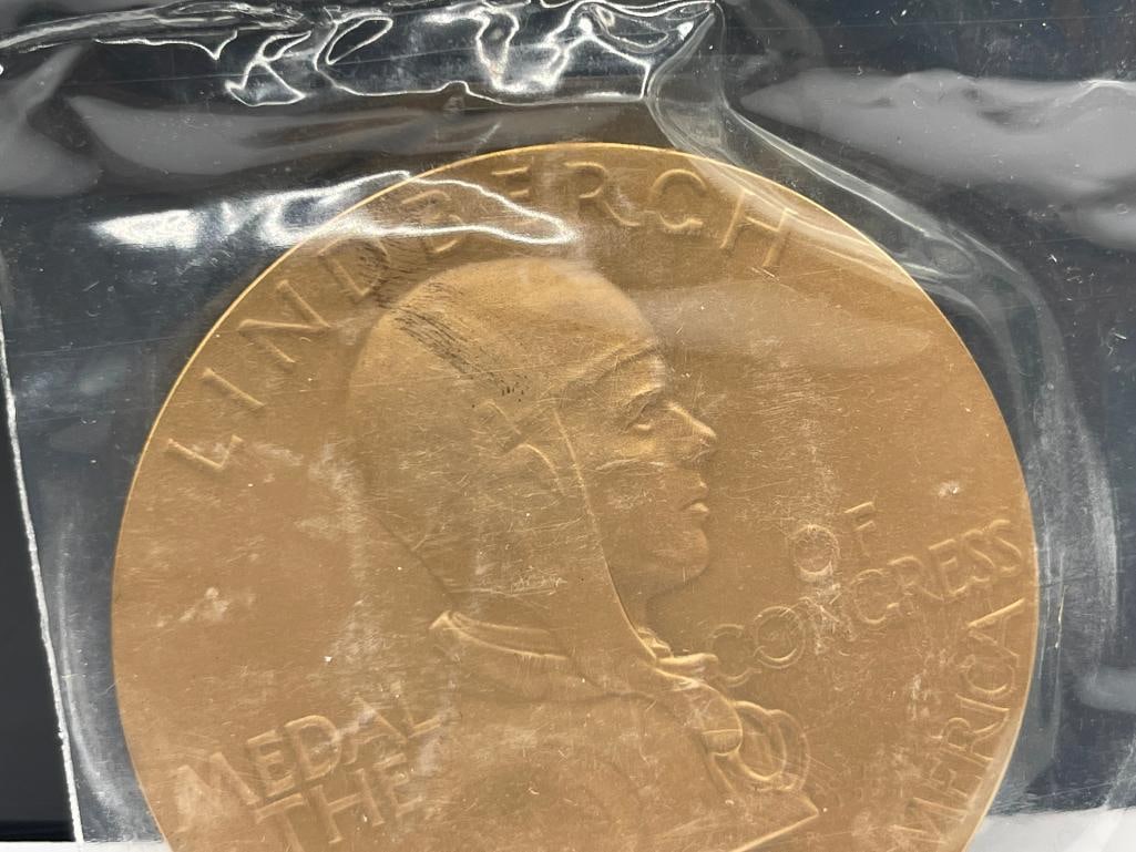 CHARLES LINDBERGH COMMEMORATIVE U.S. BRONZE MEDAL OF THE CONGRESS - 3