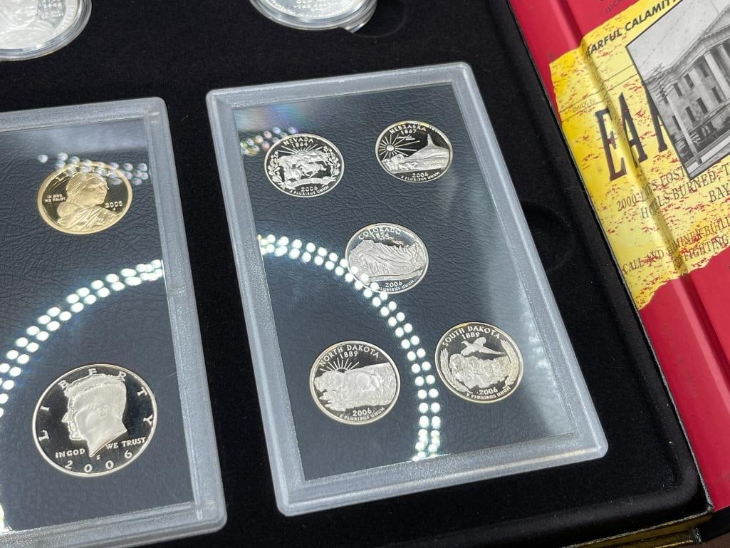 2006 U.S. MINT AMERICAN LEGACY COLLECTION INCLUDING TWO COMMEMORATIVE 90% SILVER DOLLARS - 6