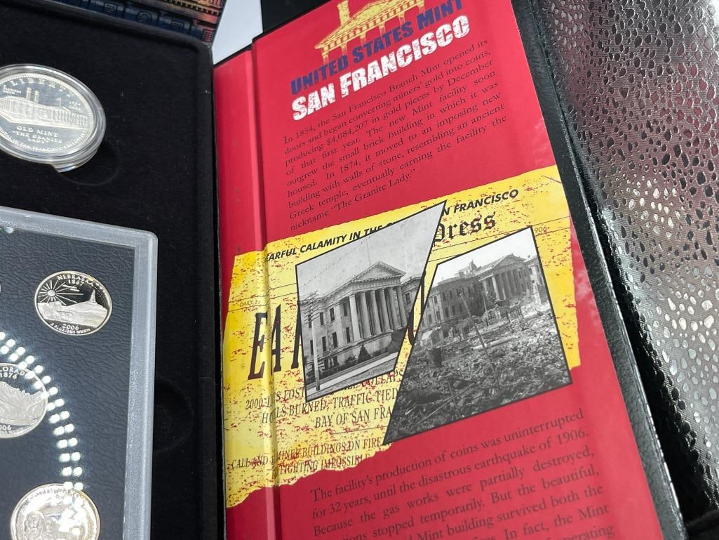 2006 U.S. MINT AMERICAN LEGACY COLLECTION INCLUDING TWO COMMEMORATIVE 90% SILVER DOLLARS - 9