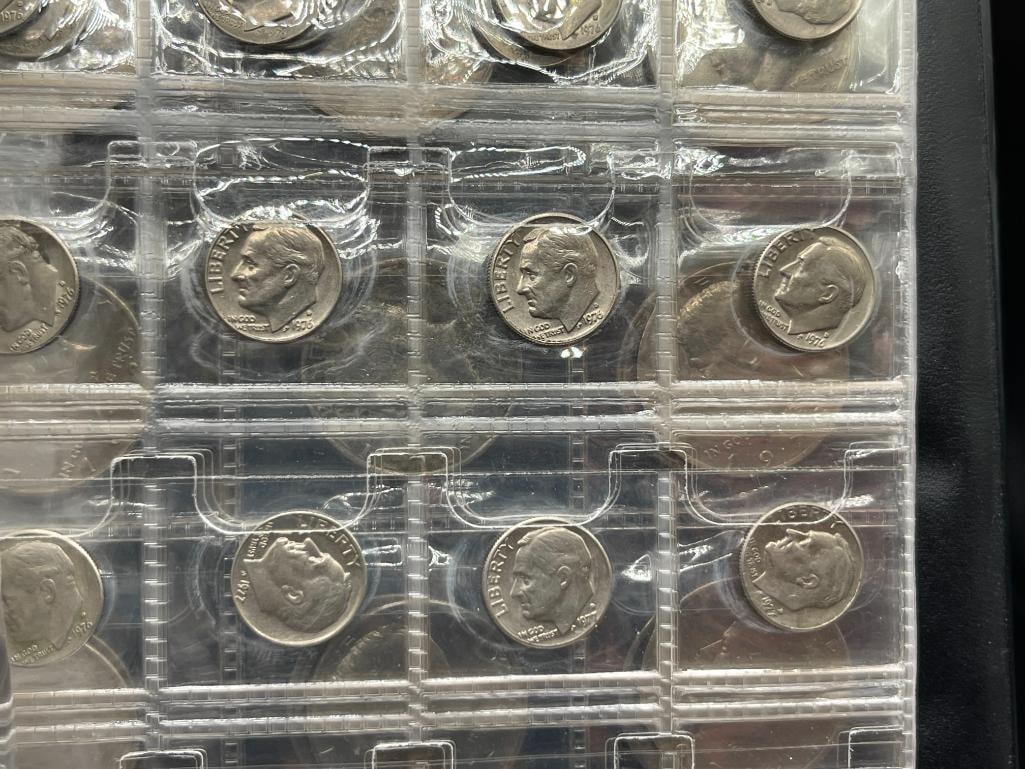 COIN ALBUM FEATURING U.S. WASHINGTON QUARTERS, KENNEDY HALF DOLLARS, AND ROOSEVELT DIMES - 7