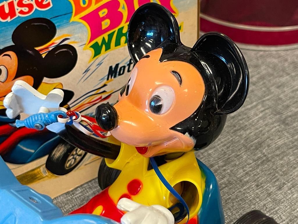 1973 MARX DISNEY MICKEY MOUSE LITTLE BIG WHEEL BATTERY OPERATED TOY - 3
