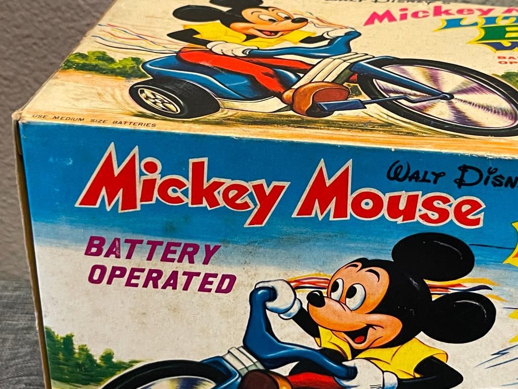 1973 MARX DISNEY MICKEY MOUSE LITTLE BIG WHEEL BATTERY OPERATED TOY - 7