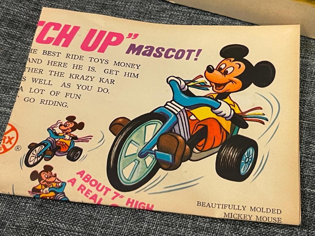 1973 MARX DISNEY MICKEY MOUSE LITTLE BIG WHEEL BATTERY OPERATED TOY - 8