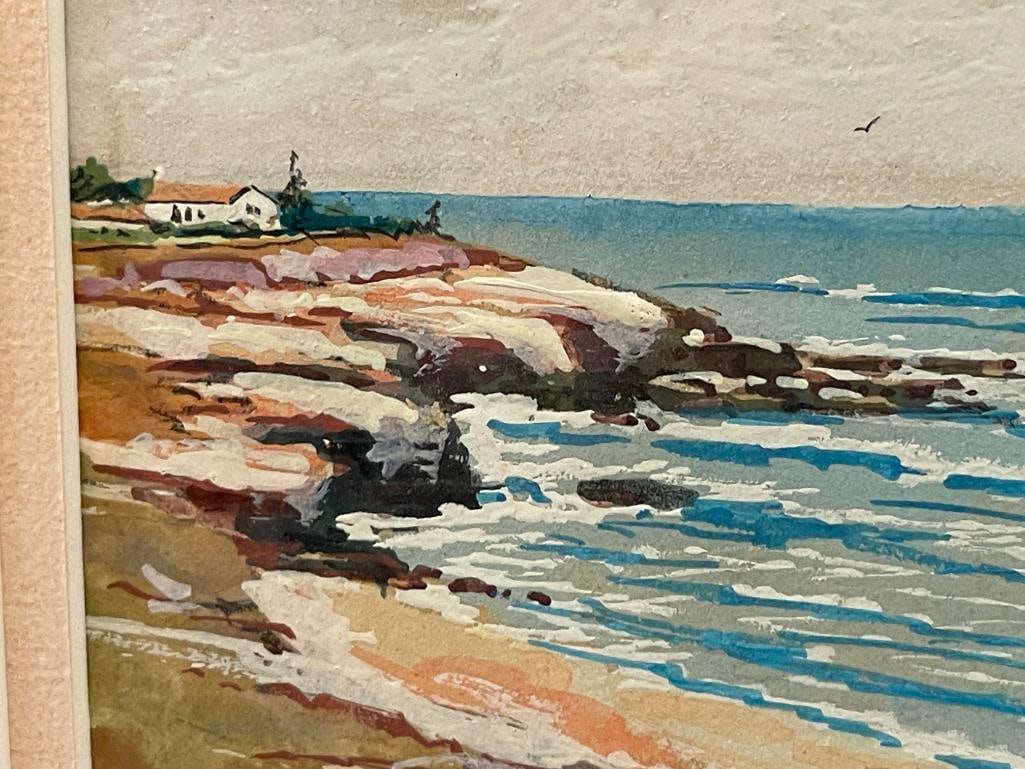 EDWARD LANGLEY ENGLISH ARTIST ORIGINAL MINIATURE WATERCOLOR PAINTING - 3