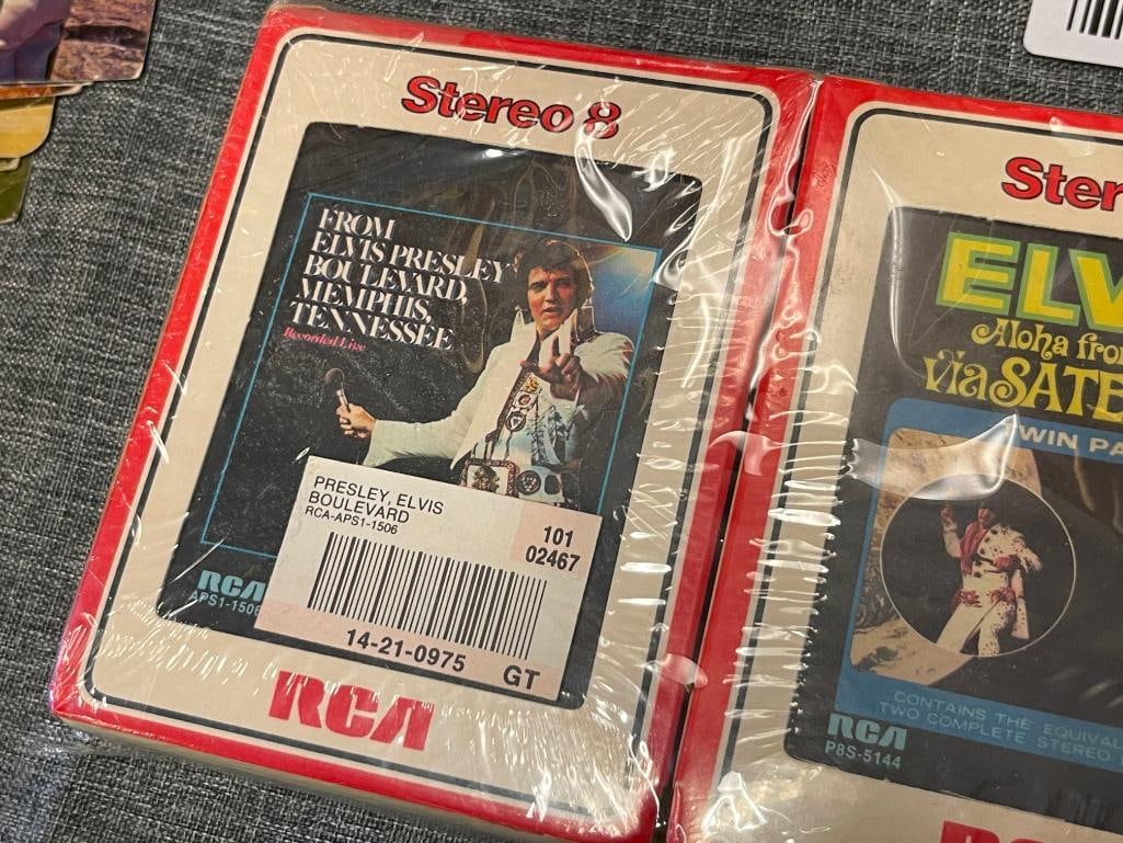 FOUR ELVIS PRESLEY STEREO 8 TRACK TAPES WITH SLEEVES - 2