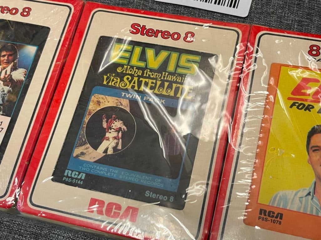 FOUR ELVIS PRESLEY STEREO 8 TRACK TAPES WITH SLEEVES - 3