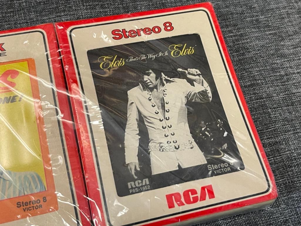 FOUR ELVIS PRESLEY STEREO 8 TRACK TAPES WITH SLEEVES - 5