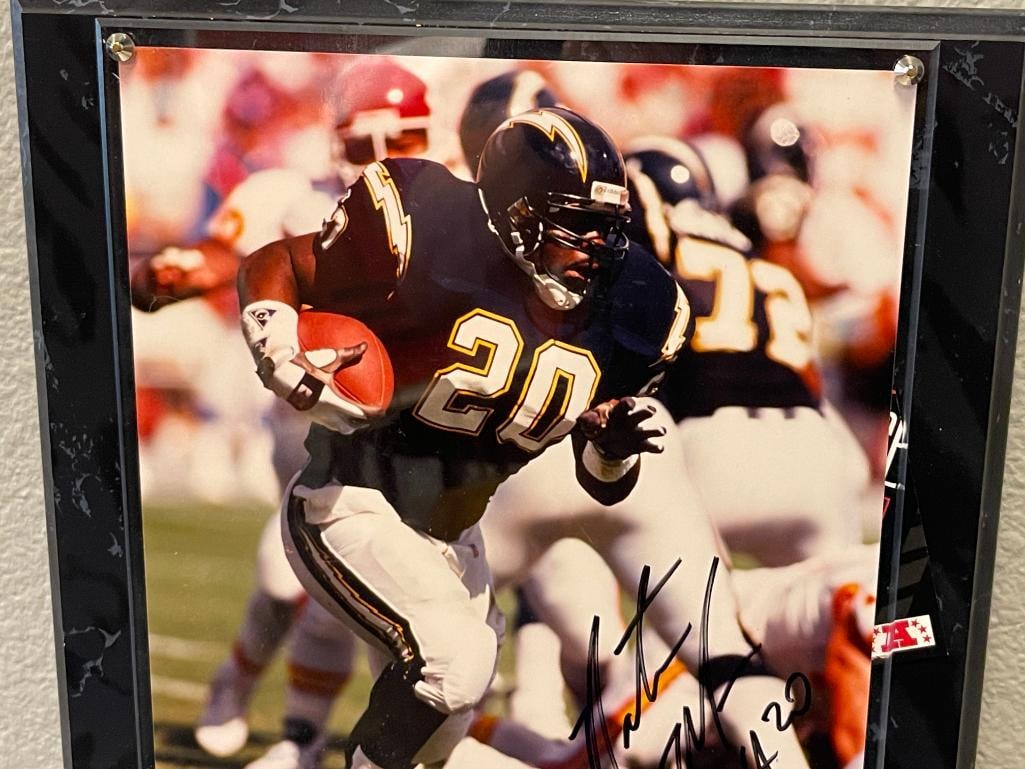 NATRONE MEANS FORMER PROFESSIONAL FOOTBALL PLAYER AUTOGRAPHED PHOTO PLAQUE WITH CERTIFICATE - 2