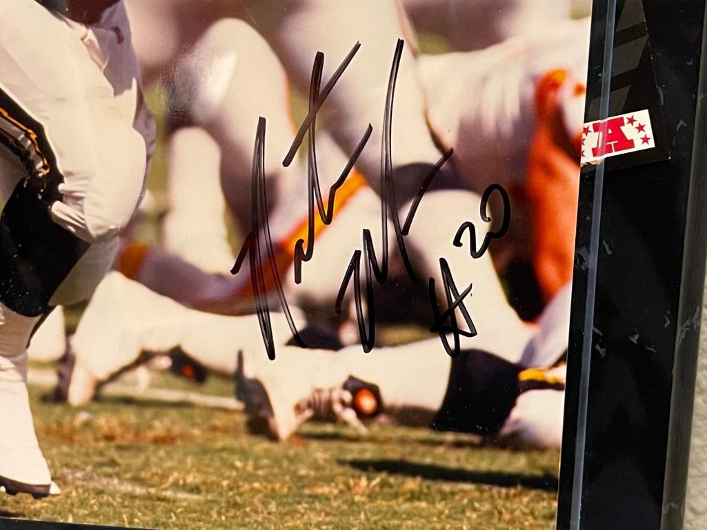 NATRONE MEANS FORMER PROFESSIONAL FOOTBALL PLAYER AUTOGRAPHED PHOTO PLAQUE WITH CERTIFICATE - 3