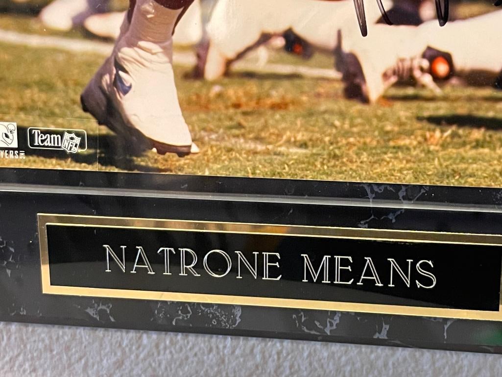 NATRONE MEANS FORMER PROFESSIONAL FOOTBALL PLAYER AUTOGRAPHED PHOTO PLAQUE WITH CERTIFICATE - 4