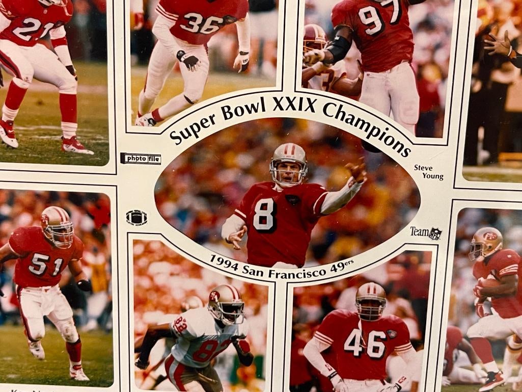 SAN FRANCISCO 49ERS 1994 DRIVE FOR 5 SUPERBOWL XXIX CHAMPIONS PLAQUE - 3