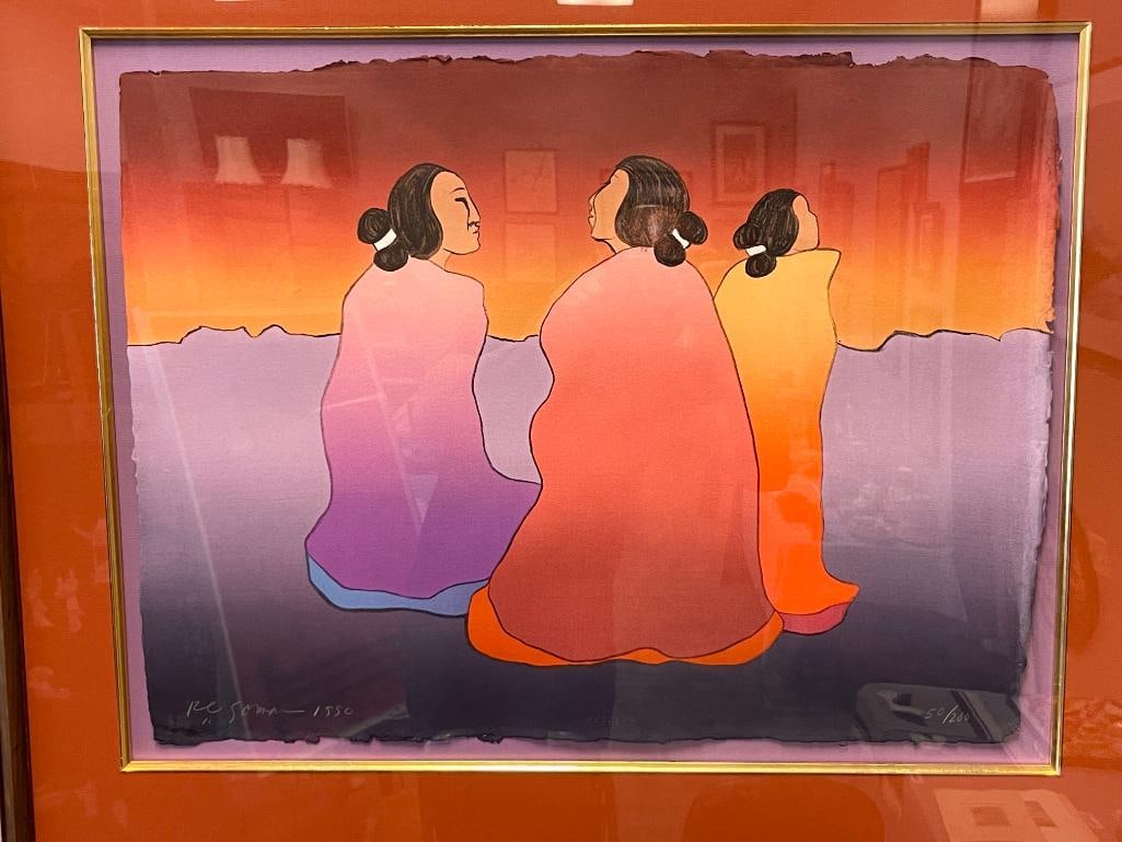 R.C. GORMAN NAVAJO ARTIST LIMITED EDITION LITHOGRAPH TITLED PAPELES NO. 50/200 - 2