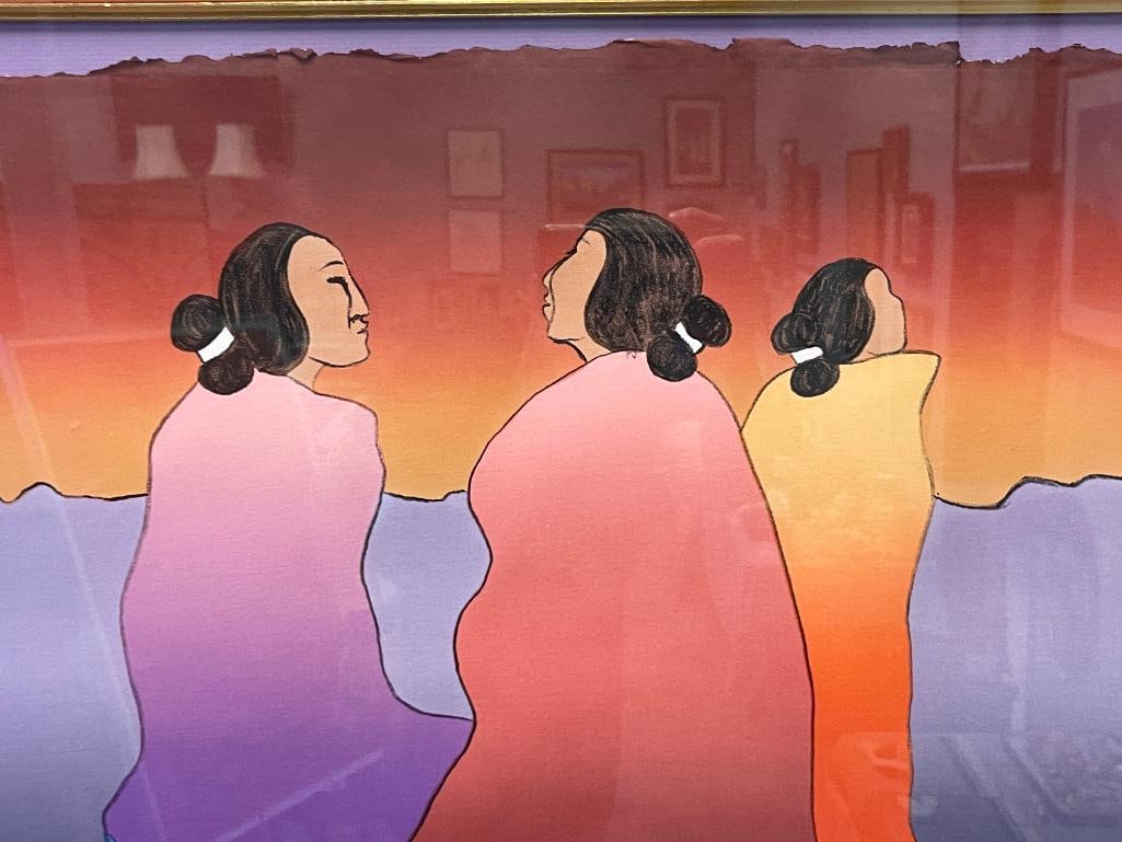 R.C. GORMAN NAVAJO ARTIST LIMITED EDITION LITHOGRAPH TITLED PAPELES NO. 50/200 - 3