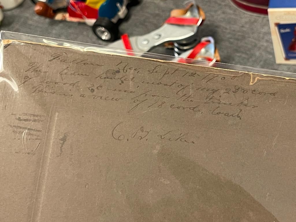 CIRCA 1908 PHOTOGRAPH OF A COACH PULLING 18 CORDS OF WOOD BY 13 HORSES FALLON,NV - 6