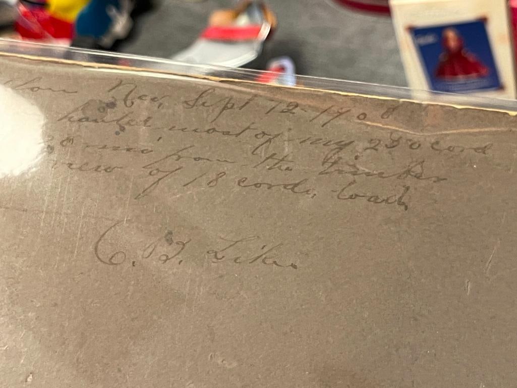 CIRCA 1908 PHOTOGRAPH OF A COACH PULLING 18 CORDS OF WOOD BY 13 HORSES FALLON,NV - 7