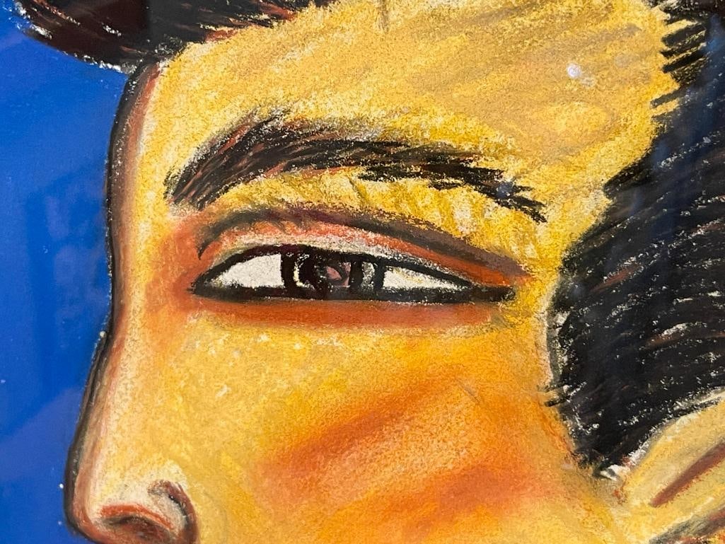 GILBERT MAGU LUJAN CHICANO AMERICAN ARTIST ORIGINAL PAINTING ON PAPER LA CHATA CON LA PETEE - 3