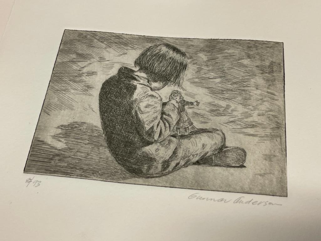 GUNNAR ANDERSON CALIFORNIA ARTIST LIMITED EDITION ETCHINGS SIX TOTAL - 3