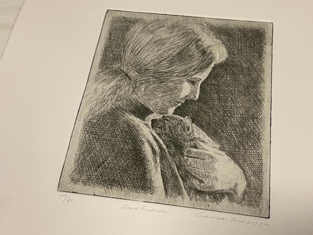 GUNNAR ANDERSON CALIFORNIA ARTIST LIMITED EDITION ETCHINGS SIX TOTAL - 4