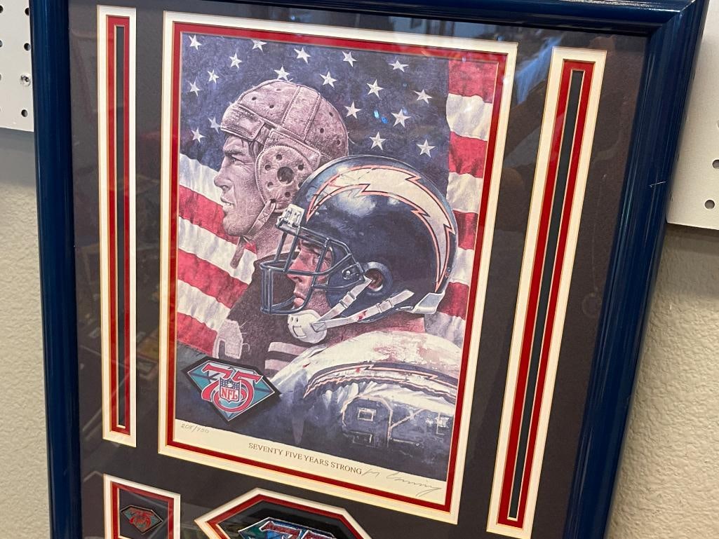 MERV CORNING AMERICAN REALIST ARTIST LIMITED EDITION PRINT 75 YEARS STRONG CELEBRATING THE NFL - 2