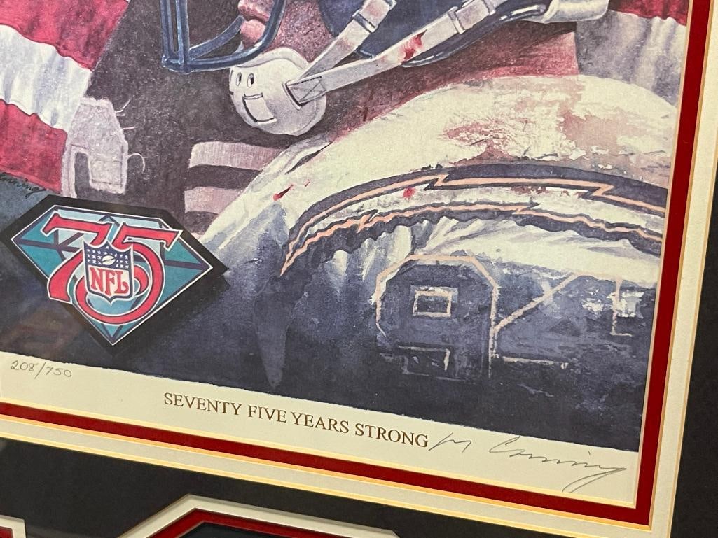 MERV CORNING AMERICAN REALIST ARTIST LIMITED EDITION PRINT 75 YEARS STRONG CELEBRATING THE NFL - 4
