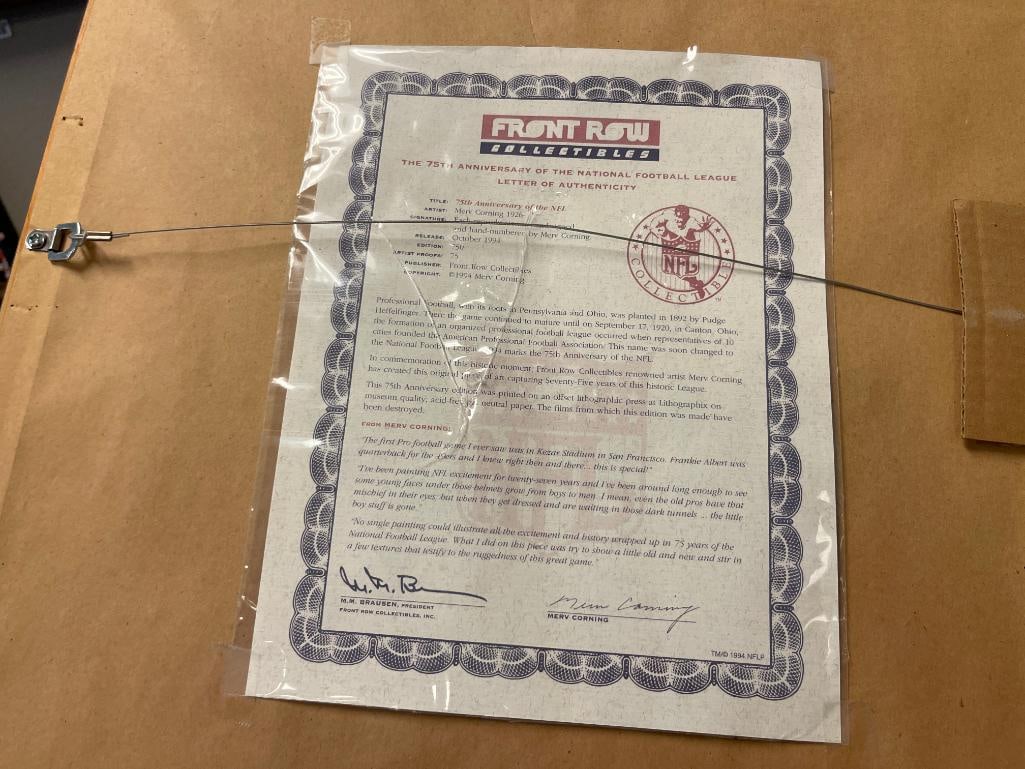 MERV CORNING AMERICAN REALIST ARTIST LIMITED EDITION PRINT 75 YEARS STRONG CELEBRATING THE NFL - 9