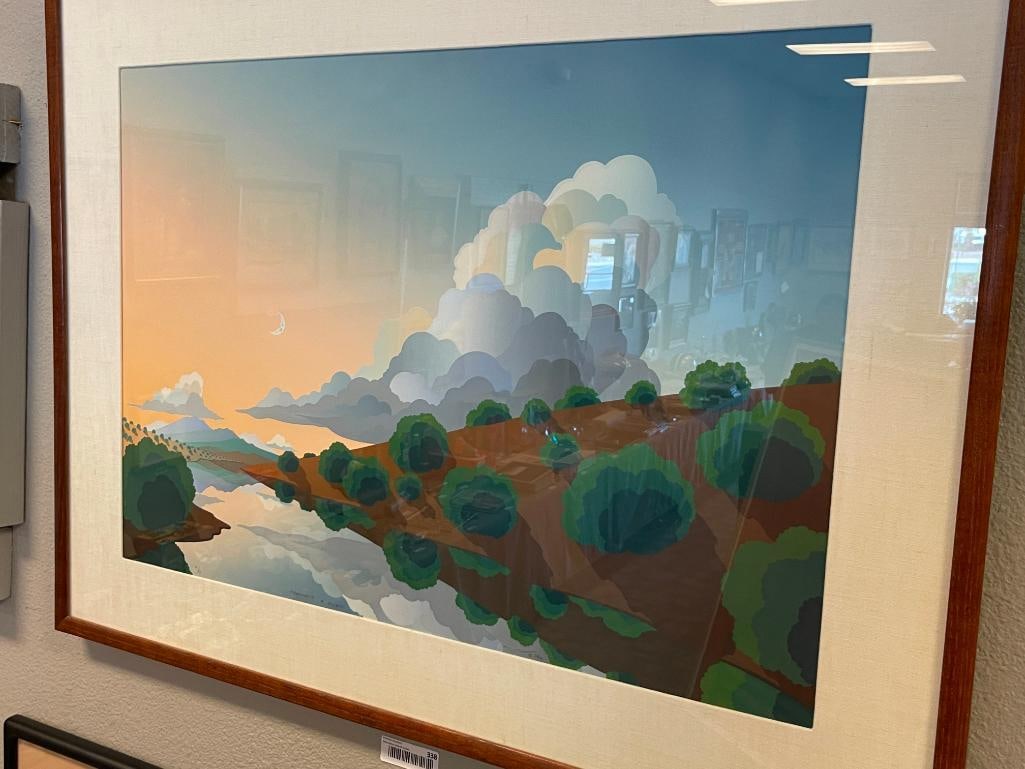 DOUG WEST AMERICAN ARTIST HORS DE COMMERCE SERIGRAPH TITLED APPROACH A DREAM 1984 - 2