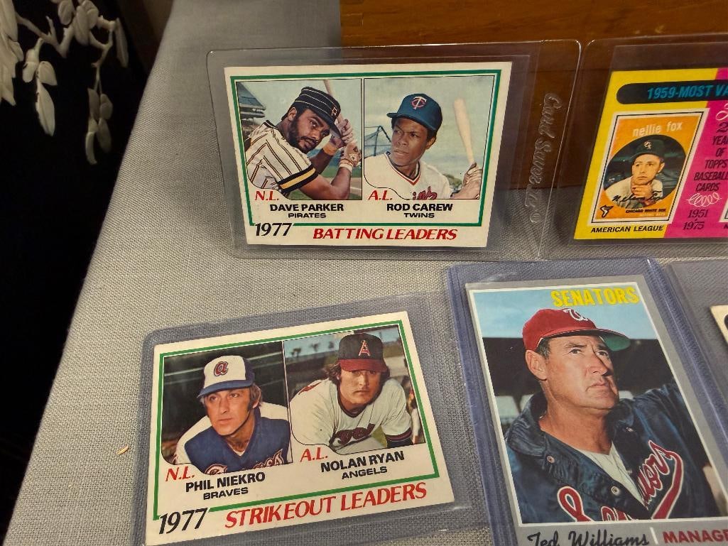 1950'S - 1970'S BASEBALL CARDS ROBERTO CLEMENTE, TED WILLIAMS, WILLIE STARGELL, PETE ROSE HOF - 6