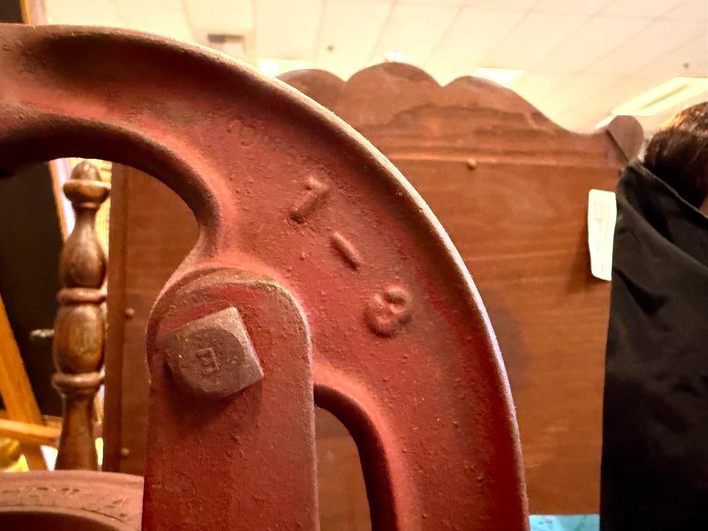 ANTIQUE 2 RED JACKET MFG. COMPANY CAST IRON HAND PUMP - 9