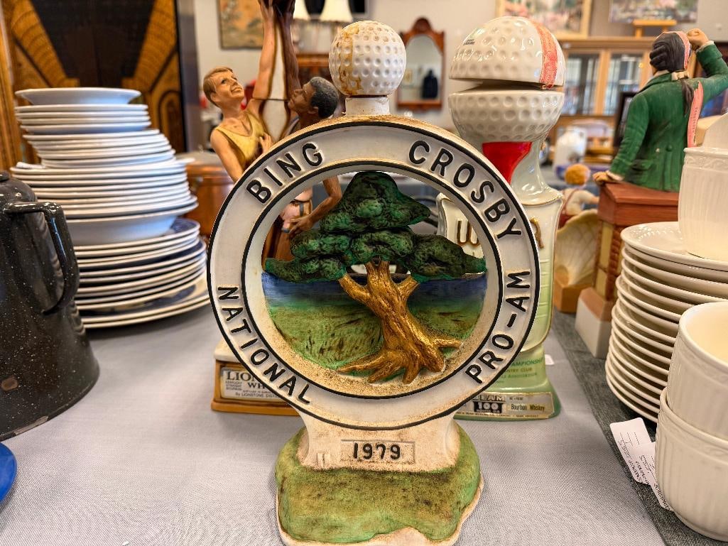 SIX VINTAGE PORCELAIN / CHINA FIGURAL DECANTERS CYRUS NOBLE, REGAL CHINA, W.A. LEGACY - 12