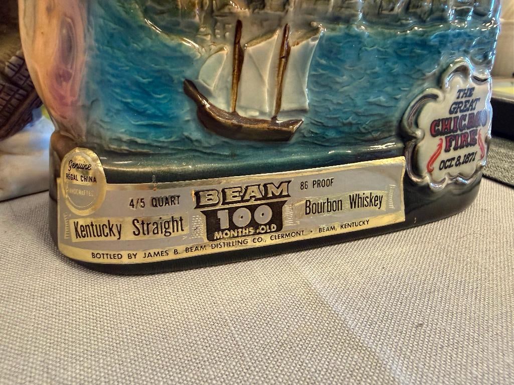 SIX VINTAGE PORCELAIN / CHINA FIGURAL DECANTERS CYRUS NOBLE, REGAL CHINA, W.A. LEGACY - 7