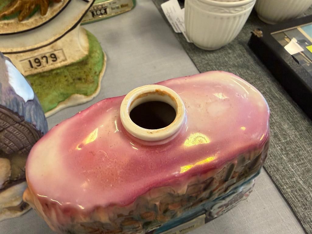 SIX VINTAGE PORCELAIN / CHINA FIGURAL DECANTERS CYRUS NOBLE, REGAL CHINA, W.A. LEGACY - 9