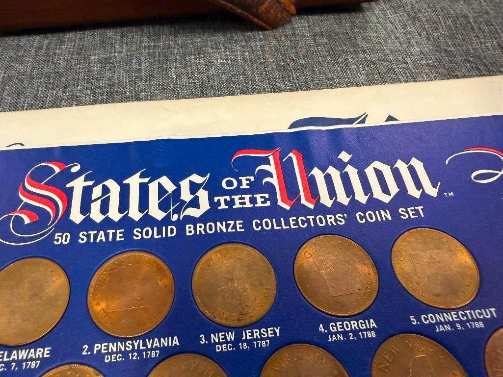 1969 SHELL CO. STATES OF THE UNION 50 STATE SOLID BRONZE COLLECTOR'S COIN SET - 6