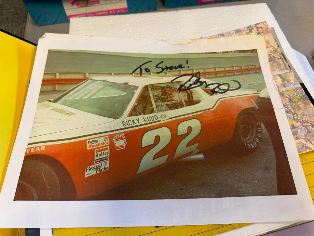 NASCAR COLLECTIBLES DIE-CAST CAR, NASCAR VAULT COLLECTIBLES BOOK, AND AUTOGRAPHS BY VARIOUS DRIVERS - 10