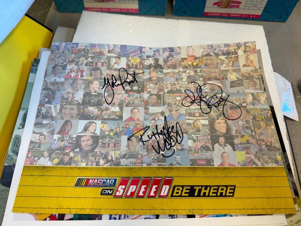 NASCAR COLLECTIBLES DIE-CAST CAR, NASCAR VAULT COLLECTIBLES BOOK, AND AUTOGRAPHS BY VARIOUS DRIVERS - 11