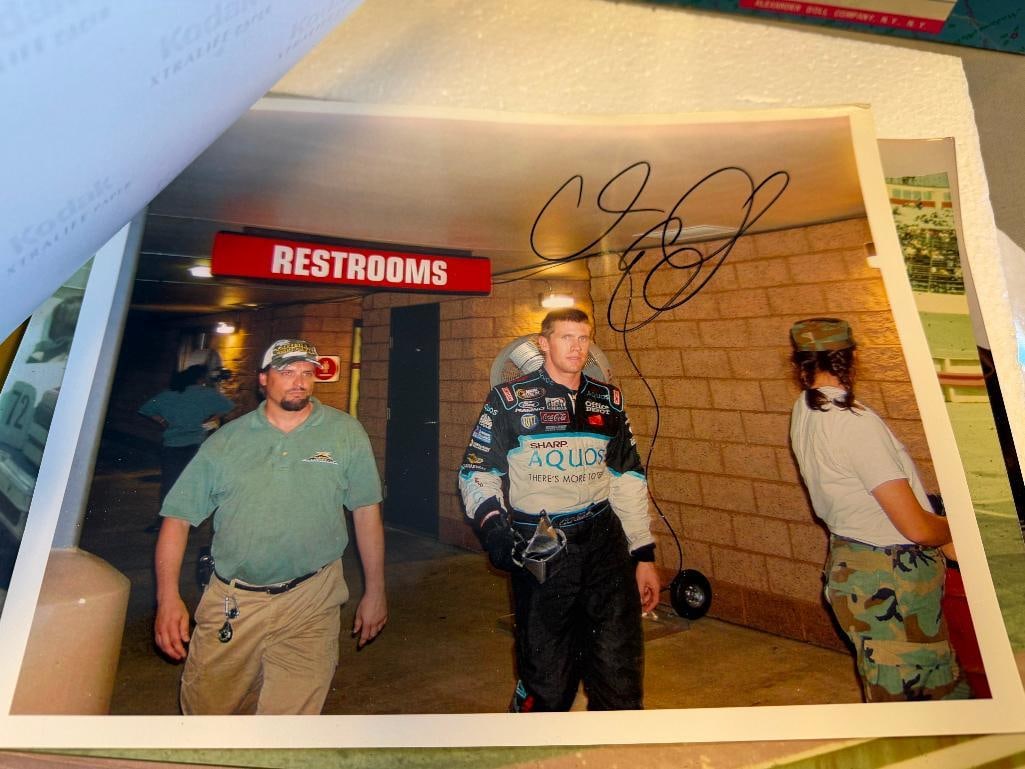 NASCAR COLLECTIBLES DIE-CAST CAR, NASCAR VAULT COLLECTIBLES BOOK, AND AUTOGRAPHS BY VARIOUS DRIVERS - 12