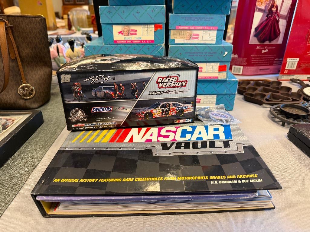 NASCAR COLLECTIBLES DIE-CAST CAR, NASCAR VAULT COLLECTIBLES BOOK, AND AUTOGRAPHS BY VARIOUS DRIVERS - 2