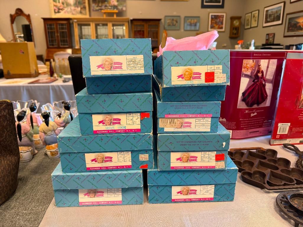 EIGHT VINTAGE MADAME ALEXANDER DOLL COMPANY LITTLE WOMEN DOLLS - 2