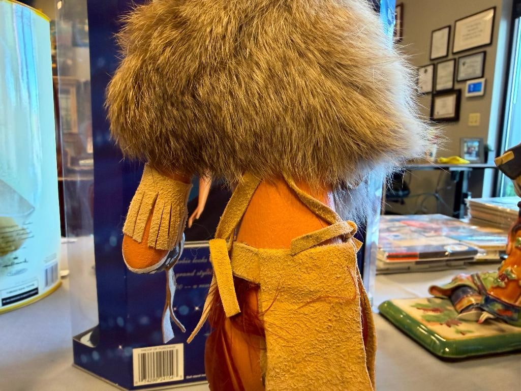 JOE DAVID HAND CRAFTED HOPI KACHINA DOLL OF WOLF KACHINA - 11