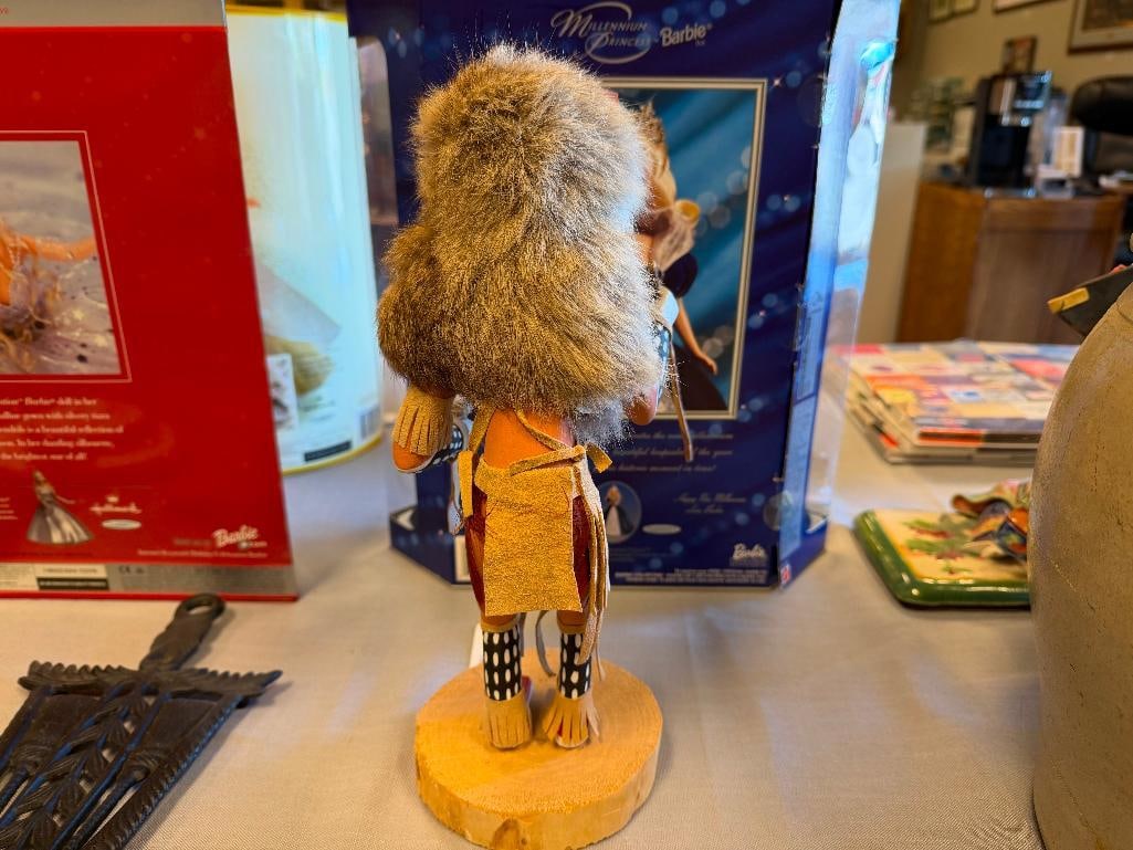 JOE DAVID HAND CRAFTED HOPI KACHINA DOLL OF WOLF KACHINA - 9