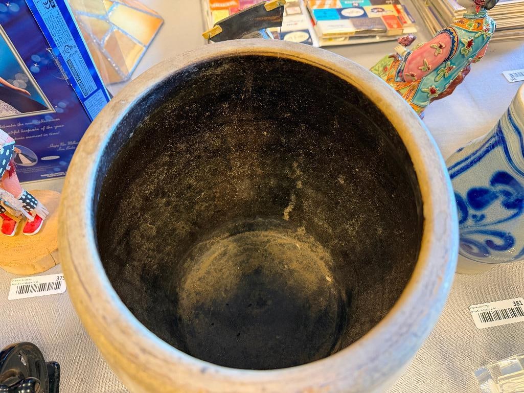 E.S. & B. S 19TH CENTURY SALT GLAZED STONE WARE CROCK 2 GALLON ELVERSON, SHERWOOD, AND BAKER - 4