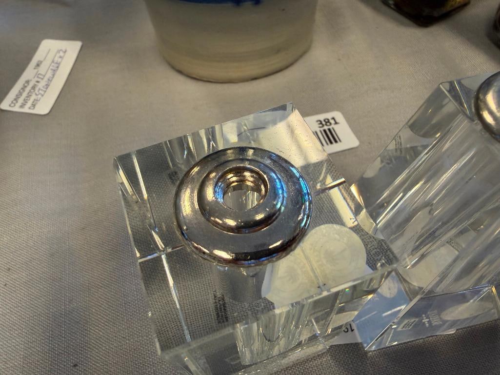 BOMBAY ELEGANT CRYSTAL FRAGRANCE / PERFUME BOTTLES WITH STOPPERS / DAUBERS - 6