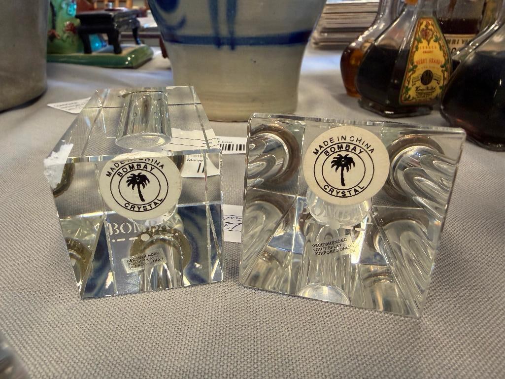 BOMBAY ELEGANT CRYSTAL FRAGRANCE / PERFUME BOTTLES WITH STOPPERS / DAUBERS - 7