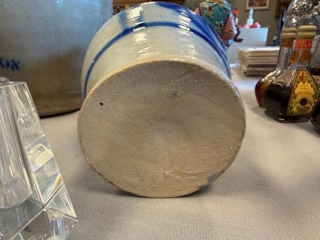 20TH CENTURY SALT GLAZED POTTERY STONEWARE PITCHER - 6