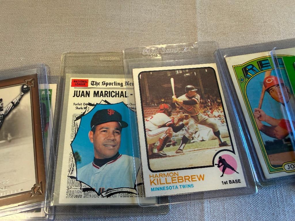 ASSORTED BASEBALL HOF PLAYER CARDS YOGI BERRA, JOHNNY BENCH, HARMON KILLEBREW, BABE RUTH, TY COBB - 6